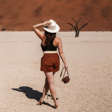 Load image into Gallery viewer, Pleated Shorts in Terra Cotta