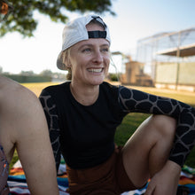 Load image into Gallery viewer, Lynt Long Sleeve Pocket Top in Black/Giraffe