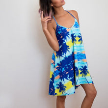 Load image into Gallery viewer, Lynt The Default Dress in Palm Tree Blue