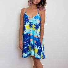 Load image into Gallery viewer, Lynt The Default Dress in Palm Tree Blue