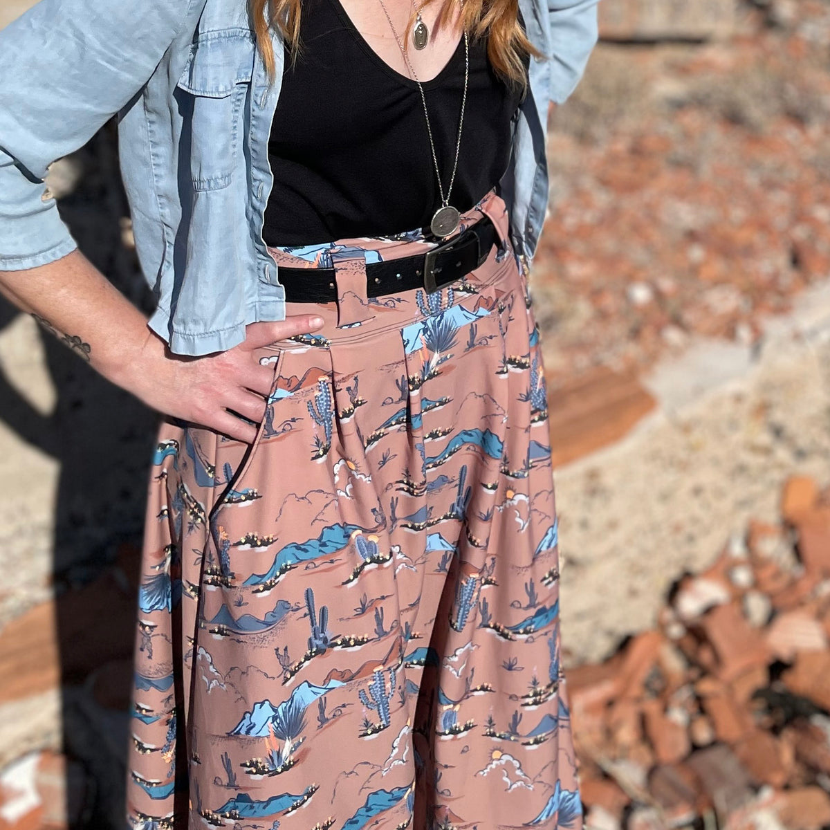 Lynt Pocket Maxi Skirt in Desert Dweller