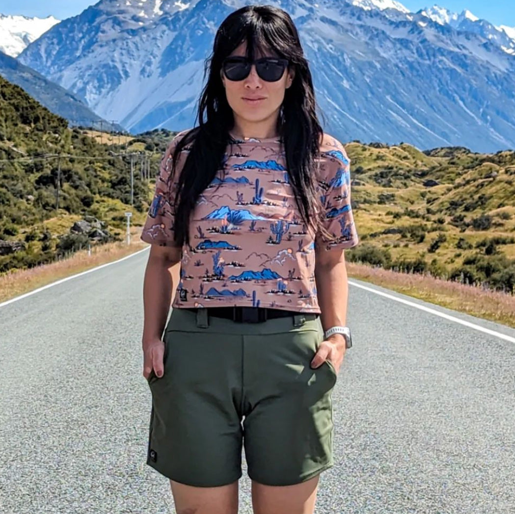 Lynt Trail Shorts in Olive Green