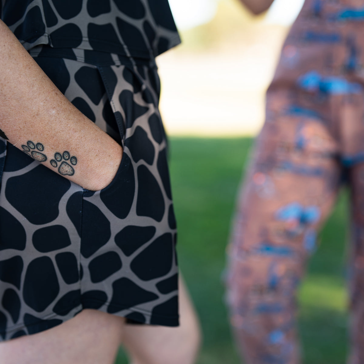Lynt Printed Pleated Shorts in Giraffe