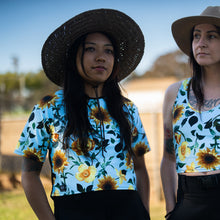 Load image into Gallery viewer, Lynt Crop Tee in Sunflowers
