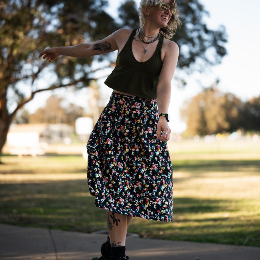 Lynt Pocket Maxi Skirt in Flower Bed