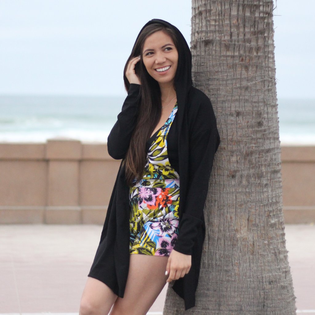 Hooded Wrap in Black