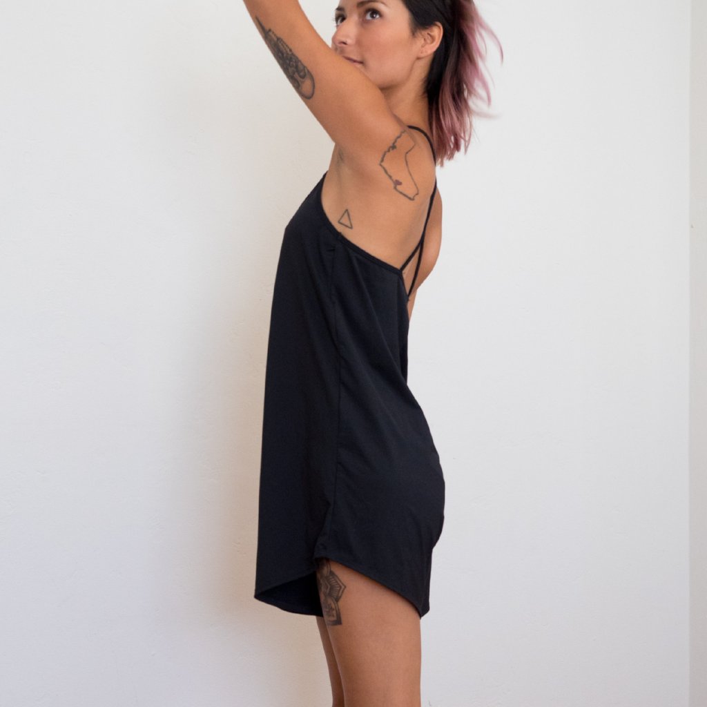 Tie Back Romper in Black